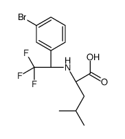 (2S)-2-[[(1S)-1-(3-bromophenyl)-2,2,2-trifluoroethyl]amino]-4-methylpentanoic acid Structure