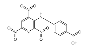 4-[(2,4,6-trinitropyridin-3-yl)amino]benzoic acid结构式