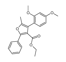 4-(2,4-Dimethoxy-phenyl)-5-methyl-2-phenyl-furan-3-carboxylic acid ethyl ester Structure