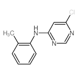 6-Chloro-N-(2-methylphenyl)-4-pyrimidinamine结构式