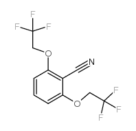 2,6-bis(2,2,2-trifluoroethoxy)benzonitrile structure