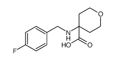2H-Pyran-4-carboxylic acid, 4-[[(4-fluorophenyl)methyl]amino]tetrahydro Structure