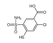 2-chloro-5-sulfamoyl-4-sulfanylbenzoic acid结构式