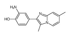 2-amino-4-(3,7-dimethylimidazo[1,2-a]pyridin-2-yl)phenol结构式