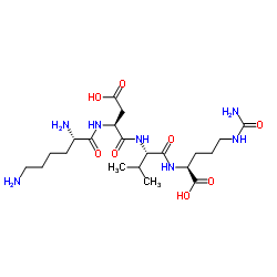 L-Lysyl-L-α-aspartyl-L-valyl-N5-carbamoyl-L-ornithine Structure