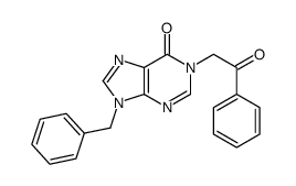 9-benzyl-1-phenacylpurin-6-one结构式