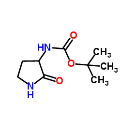 tert-butyl N-(2-oxopyrrolidin-3-yl)carbamate Structure