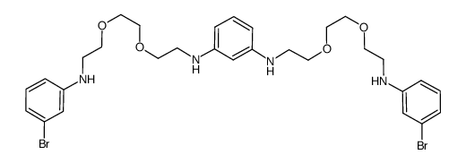 N1,N3-bis(2-{2-[2-(3-bromophenylamino)ethoxy]ethoxy}ethyl)benzene-1,3-diamine结构式