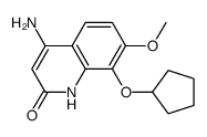 4-amino-8-(cyclopentyloxy)-7-methoxyquinolin-2(1H)-one结构式