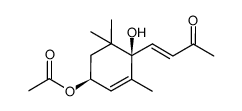 (3S,6R)-3-acetoxy-6-hydroxy-α-ionone Structure