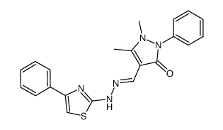 2-(antipyrin-4-ylmethylidenehydrazinyl)-4-phenylthiazole Structure