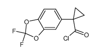 1-(2,2-二氟苯并[D] [1,3]二氧杂环戊烯-5-基)环丙烷甲酰氯结构式