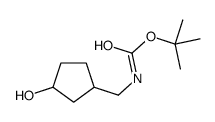 tert-butyl N-[(3-hydroxycyclopentyl)methyl]carbamate结构式
