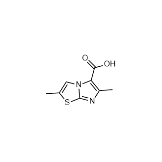 2,6-二甲基咪唑并[2,1-b]噻唑-5-羧酸结构式