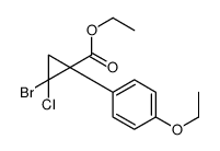 ethyl (1R,2R)-2-bromo-2-chloro-1-(4-ethoxyphenyl)cyclopropane-1-carboxylate Structure