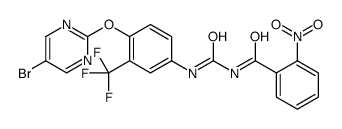 N-[[4-(5-bromopyrimidin-2-yl)oxy-3-(trifluoromethyl)phenyl]carbamoyl]-2-nitrobenzamide Structure