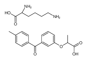 [(1S)-5-amino-1-carboxypentyl]azanium,2-[3-(4-methylbenzoyl)phenoxy]propanoate结构式