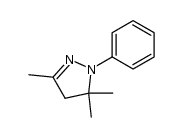 3,5,5-trimethyl-1-phenylpyrazoline Structure