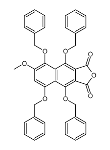 6-methoxy-4,5,8,9-tetrakis(phenylmethoxy)naphtho<2,3-c>furan-1,3-dione结构式