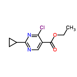 ethyl 4-chloro-2-cyclopropylpyrimidine-5-carboxylate structure