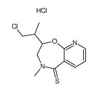 2-(2-Chloro-1-methylethyl)-2,3-dihydro-4-methylpyrido[3,2-f]-1,4-oxazepine-5(4H)-thione hydrochloride结构式