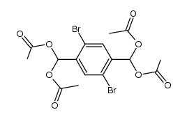 1,4-dibromo-2,5-bis-diacetoxymethyl-benzene结构式