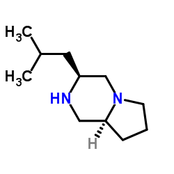 (3S,8aS)-3-Isobutyloctahydropyrrolo[1,2-a]pyrazine结构式