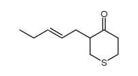 3-[(E)-2-pentenyl]-4-thianone结构式