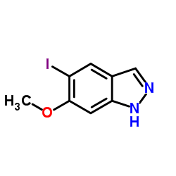 5-碘-6-甲氧基(1H) 吲唑结构式