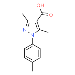 3,5-Dimethyl-1-(4-methylphenyl)-1H-pyrazole-4-carboxylic acid structure