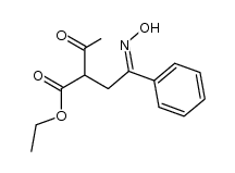 2-acetyl-4-hydroxyimino-4-phenyl-butyric acid ethyl ester Structure