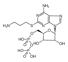2-((3-aminopropyl)thio)adenosine 5'-diphosphate结构式
