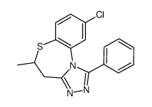 9-chloro-5-methyl-1-phenyl-4,5-dihydro-[1,2,4]triazolo[3,4-d][1,5]benzothiazepine Structure