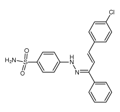 4-(2-(3-(4-chlorophenyl)-1-phenylallylidene)hydrazinyl)benzenesulfonamide Structure