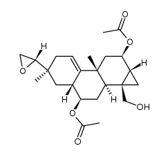 (1aS,1bS,3R,3aR,5S,7bR,9R,9aR)-1a-(hydroxymethyl)-5,7b-dimethyl-5-((S)-oxiran-2-yl)-1a,1b,2,3,3a,4,5,6,7b,8,9,9a-dodecahydro-1H-cyclopropa[a]phenanthrene-3,9-diyl diacetate Structure