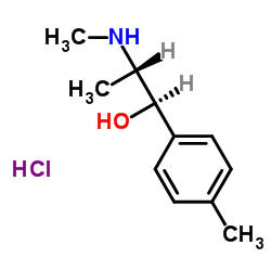 (1R,2S)-2-(Methylamino)-1-(4-methylphenyl)-1-propanol hydrochlori de (1:1) Structure