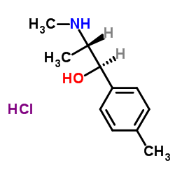 (1R,2S)-2-(Methylamino)-1-(4-methylphenyl)-1-propanol hydrochlori de (1:1)结构式