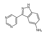 1H-Indazol-5-amine, 3-(5-pyrimidinyl)- structure