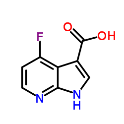 4-Fluoro-1H-pyrrolo[2,3-b]pyridine-3-carboxylic acid结构式