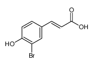 3-BROMO-4-HYDROXYCINNAMIC ACID结构式
