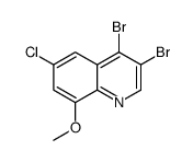 6-Chloro-3,4-dibromo-8-methoxyquinoline结构式