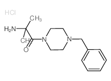 2-Amino-1-(4-benzyl-1-piperazinyl)-2-methyl-1-propanone hydrochloride结构式