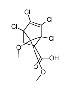 1,4,5,6-tetrachloro-7,7-dimethoxybicyclo[2.2.1]hept-5-ene-2-carboxylic acid结构式