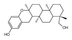 23-Hydroxy-4,8-dimethyl-16,24-cyclo-D(17a)-homo-21-nor-17a-oxa-5α-chola-16,20(22),23-triene-4β-methanol结构式