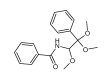 N-benzoyl-1,2,2-trimethoxy-2-phenylethyl amine结构式
