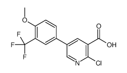 2-chloro-5-[4-methoxy-3-(trifluoromethyl)phenyl]pyridine-3-carboxylic acid Structure
