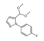 5-(DIMETHOXYMETHYL)-1-(4-FLUOROPHENYL)-1H-PYRAZOLE Structure