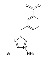 4-amino-1-(3-nitrobenzyl)-1,2,4-triazolium bromide结构式
