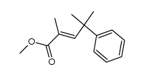 (E)-methyl 2,4-dimethyl-4-phenylpent-2-enoate结构式