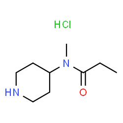 N-Methyl-N-(piperidin-4-yl)propionamidehydrochloride结构式